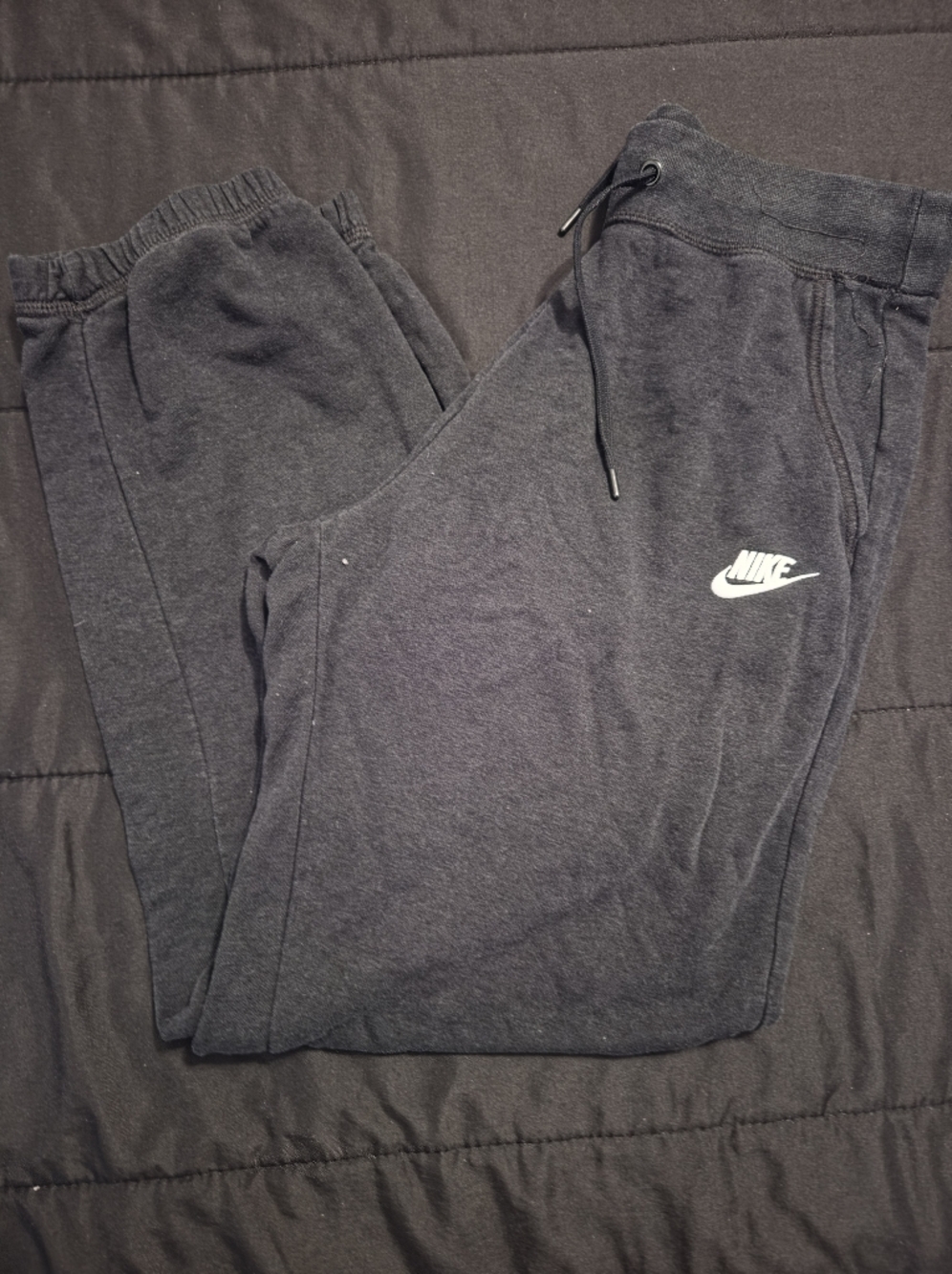 Nike Black Sweatpants with White Swoosh